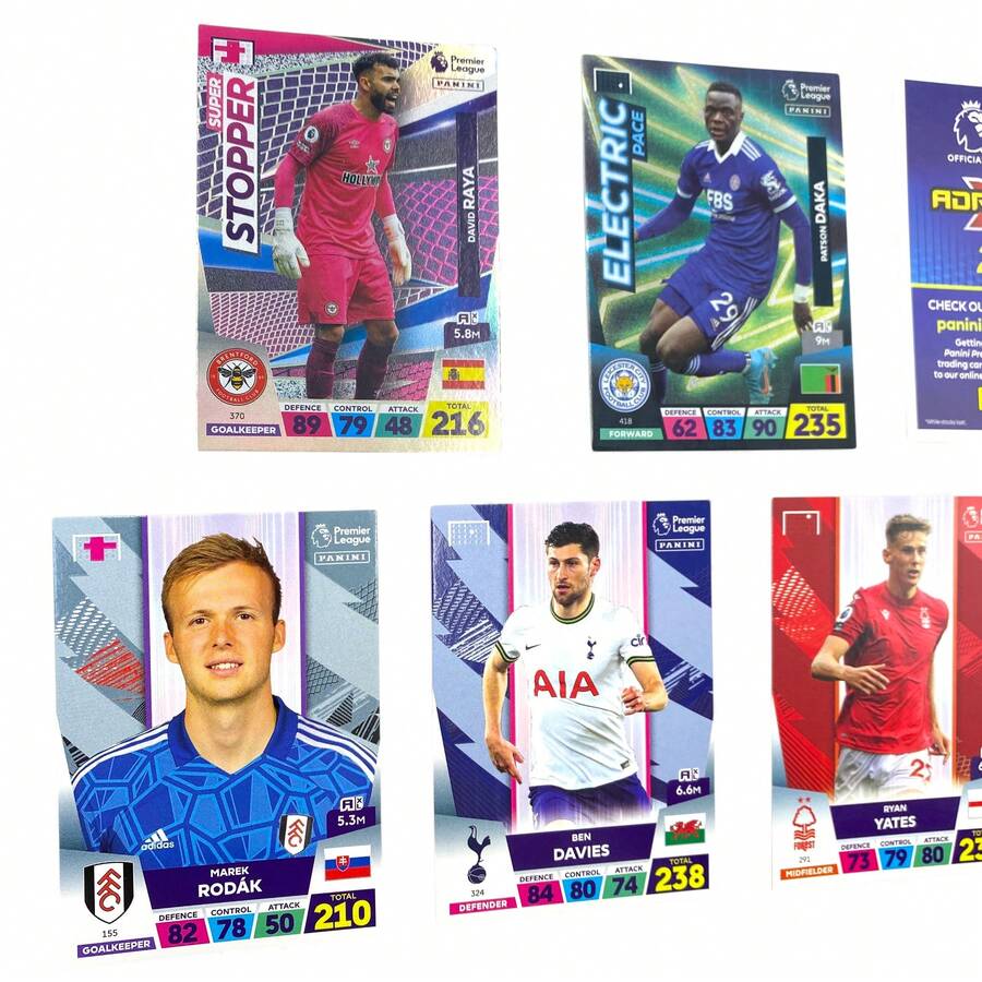 PANINI 2023 FIFA英超经典足球卡，1包6张，球迷必备大容量卡包，收录众多超级巨星，卡片设计精美细致。 - 彩色 - 查看 1