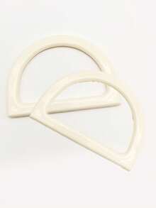 DIY树脂手提包提手，D形半圆形提手，扁平提手，替换包包提手，手工编织包包提手，高端礼盒提环配件，适用于DIY沙滩包、装饰钱包和手提包，也可用于钩编草编工艺品。