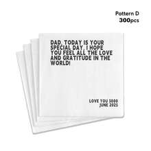 20-500pcs Custom Napkins, Personalized Paper Napkins With Text, 3-Ply Disposable Beverage Dessert Napkins, Cocktail Luncheon Napkins For Wedding, Baby Shower, Baptism - White - View 6