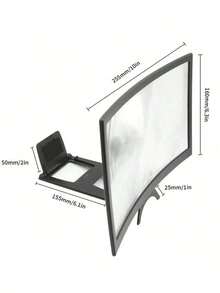 Mobile Phone Screen Magnifier (1 Piece), 12-Inch Curved Mobile Phone Screen Magnifier, Upgraded High-Definition 3D Mobile Phone Screen Amplifier, Mobile Phone Stand With Screen Magnification Function, Compatible With All Smartphones, Suitable For Watching Movies And Videos.