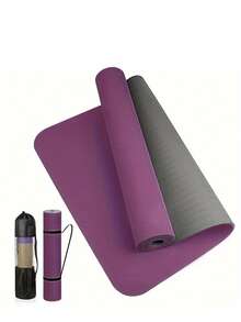 3pcs TPE Yoga Mat Set, 8mm Thick Non-Slip Shock-Absorbing Soundproof Exercise Mat With Jump Rope, - Multicolor - View 20