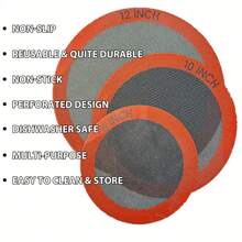 1Pc Double-Sided Printed Macaron Shortbread Breathable Baking Mat, 30*40Cm Perforated High Temperature Cookie Non-Stick Baking Pad, Easy To Clean - Black - View 9