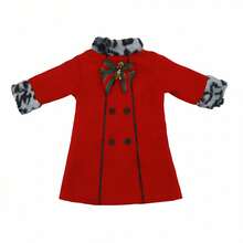 18-Inch American Girl Doll Christmas Dress Outfit, Long Sleeve Dress With Big Bow - Multicolor - View 10