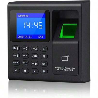 KDL Intelligent Biometric Fingerprint Time And Attendance Fingerprint Recognition Time Clock Recorder RFID Access Control Keypad Employee Check - In And Door Security System