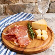 1/2pcs Natural Acacia Wood Round Chopping Board - Elegant Tabletop Decor For Kitchen, Dining Room, Party, Holiday, Cutting Board, Kitchen Tool - Ideal Christmas, Thanksgiving, Valentine's Day, Halloween Gift - Autumn Home Decor, Party Table Accessory, Stylish Kitchen Gadget, Must-Have For Cooking Enthusiasts - Orange - View 7