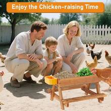Chicken Picnic Table, Chicken Feeders And Waterers, Chicknick Table Chickens With Mesh Bottom To Keep Food Dry, Wild Bird, Squirrel Duck Feeder - 最初的 - 查看 7