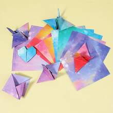 100 piezas/400 piezas Juego de papel de origami de colores, papel de origami cuadrado de 9.5*9.5cm hecho a mano, kit de origami de grulla de papel, avión de papel, corazón, actividades de manualidades para niños, adecuado para artes y manualidades, trabajos manuales infantiles, juguetes de papel, manualidades de papel, regalos hechos a mano, material de papel de alta calidad, útiles escolares, decoraciones de fiesta, recompensas escolares, regalos de Navidad - Multicolor - Ver 7