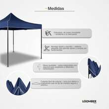 Toldo Plegable Loomber Padua Azul - Azul - Ver 4