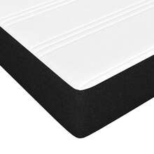 vidaXL Boxspringbett Mit Matratze, Schwarz, 120x200 Cm, Stoff - Black - View 8