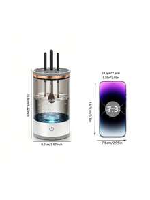 1 个电动化妆刷清洁器，USB 供电三合一自动化妆刷清洁烘干架，高效电动化妆刷清洁器（塑料材质，手工测量可能存在轻微误差）。自动化妆刷清洁器可同时清洁 3-4 支化妆刷。 - 彩色 - 查看 4