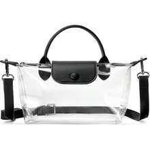 Stylish Long Adjustable Strap Clear Bag Stadium Approved, Cute Crossbody Shoulder Purse For Women Concerts Sports,Christmas Gift For Men Women - 黑色 - 查看 2