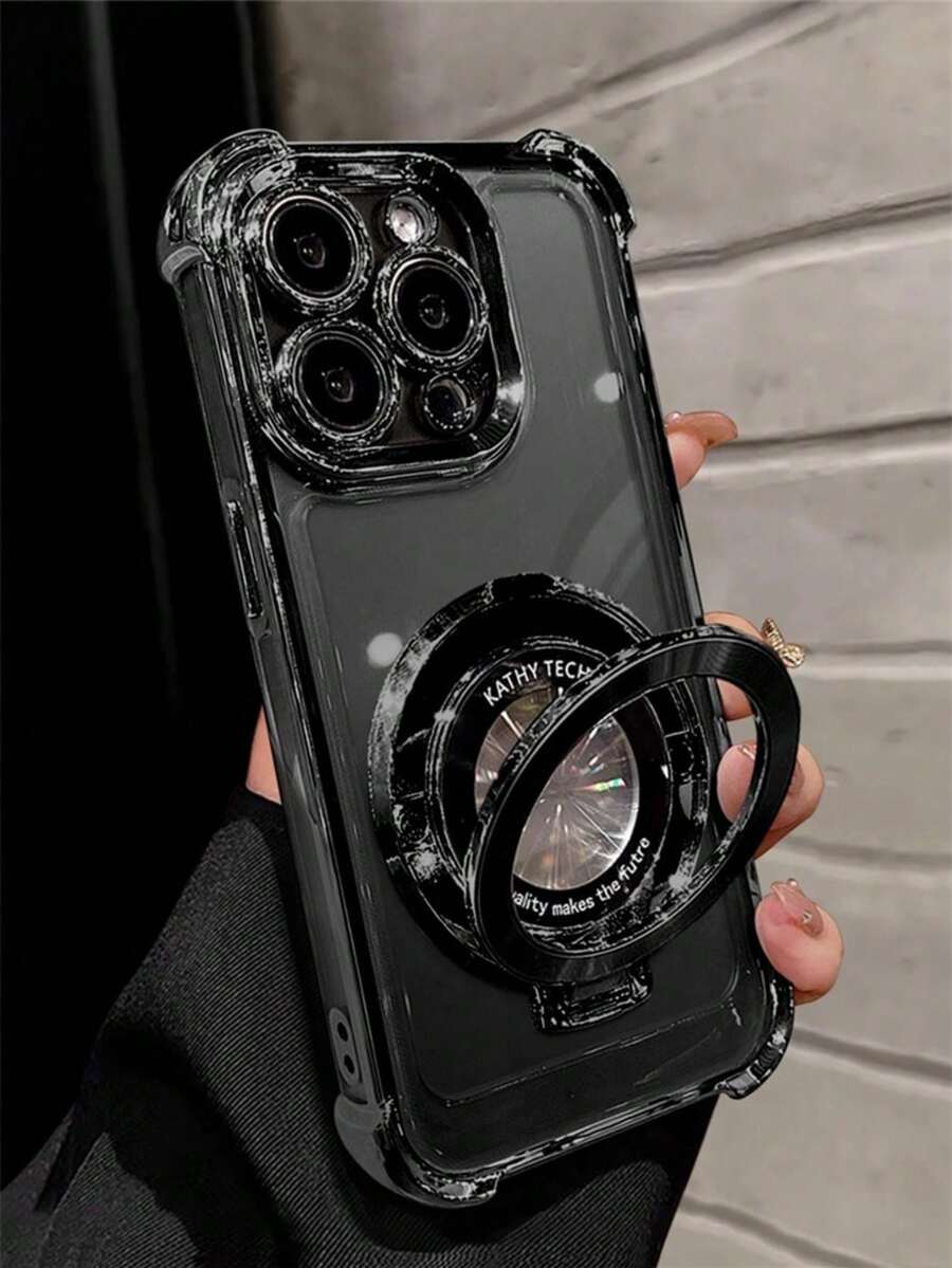 1个圆形折叠支架电镀防摔手机壳，兼容 17/15ProMax/16ProMax/16Pro/14ProMax/14Pro/13ProMax、Galaxy S21 5G/S21 Ultra/S22/S22 Ultra/S23/S23 Ultra/S24/S24FE/S24 Ultra 5G/S25/S25+/S25U、A14/A33 5G/A53 5G/A54 5G/A52/A52s 5G/A15 5G/A13 4G/A22 4G/A22 5G/A34/A23 5G/A07/A17、小米Note 7/8/9/10/11/12/13、小米9/10/12/13C、OPPO等。 MOTO、荣耀X、HW、realme C53 C55 - 黑色 - 查看 1