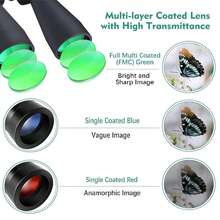 10-380x100 专业高清双筒望远镜，高倍率双筒望远镜，绝佳圣诞礼物，适合观鸟、徒步旅行、观光和音乐会。 - 彩色 - 查看 5