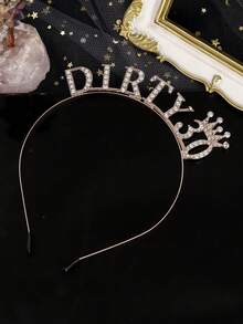 تاج ملكي "قذر 30" شريط رأس لحفل عيد ميلاد ال- 30، هدية عيد ميلاد ال- 30 للمرأة، شريط شعر، تاج، شريط شعر