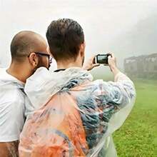 Random Color Disposable Raincoat Keychain, Portable Emergency Raincoat Poncho, Suitable For Hiking And Camping, Unisex Plastic Raincoat, Disposable Raincoat, Compressed Thickened Waterproof Spherical Raincoat, Convenient For Outdoor Travel, Sports, Fishing, Camping, Cycling And Other Outdoor Activities. - Multicolor - View 4