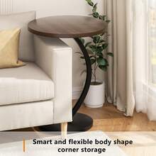 Vintage Round Living Room Side Table, Lightweight Coffee Table, Patio Table - Modern Living Room Decor, Space Saving For Living Room, Kitchen And Bedroom