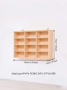 1pc 1/64 Scale Matchbox Car Display Case, Can Hold 40 Toy Cars, Dust-Proof, Wooden Matchbox Toy Car Display Box, Suitable For Nursery, Bedroom, Playroom - Multicolor - View 5