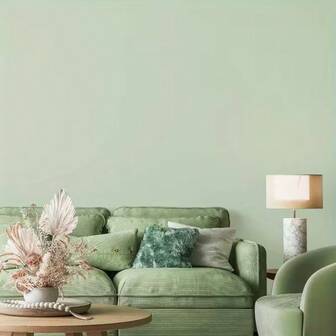 1卷哑光浅绿色壁纸，鼠尾草绿，自粘可移除PVC材质，适用于厨房、卧室、客厅、台面、家具翻新，加厚乙烯基墙面装饰壁纸，防水易清洁，DIY艺术礼品包装贴纸，家居装饰，尺寸15.7英寸 x 118.1英寸/196.8英寸