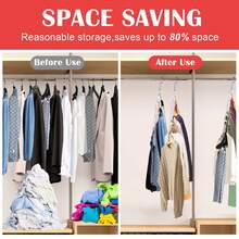 6 Pack Space Saving Hangers For Clothes, Collapsible Metal Hangers Organizer, Clothes Space Savers, Closet Organizers And Storage, Dorm Room Essentials - 銀色 - 查看 4