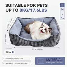 HAZOOWILL All-Season Dog Bed Mat - Soft Square Pet Bed Cushion, Suitable For Small To Large Dogs & Cats, High Resilience PP Fiber Filled, Comfortable & Durable Lounge-Style Design, Multiple Sizes & Colors Available - Multicolor - View 21