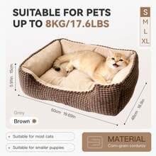 HAZOOWILL All-Season Dog Bed Mat - Soft Square Pet Bed Cushion, Suitable For Small To Large Dogs & Cats, High Resilience PP Fiber Filled, Comfortable & Durable Lounge-Style Design, Multiple Sizes & Colors Available - Multicolor - View 18