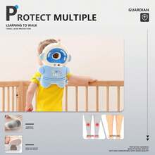 Baby Head Protector Pad Safety Pad For Walking & Crawling,Toddlers Head Safety Adjustable Back-Pack - 藍色太空人 - 查看 4