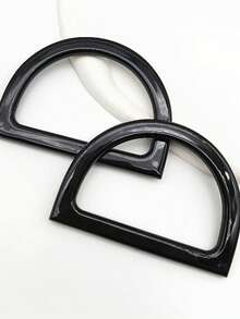 DIY树脂手提包提手，D形半圆形提手，扁平提手，替换包包提手，手工编织包包提手，高端礼盒提环配件，适用于DIY沙滩包、装饰钱包和手提包，也可用于钩编草编工艺品。