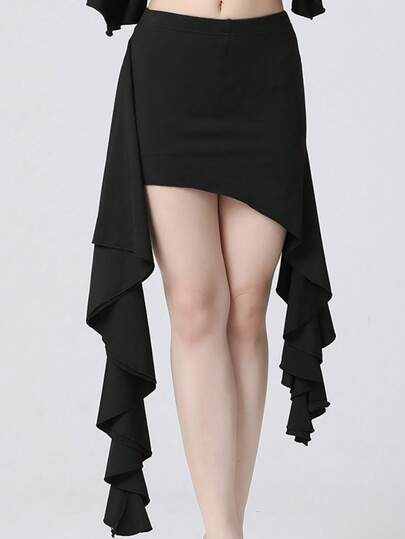 拉丁舞裙，成人舞蹈练习服，修身演出裙（多种颜色可选）