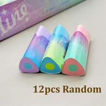 Christmas Gift Rainbow Erasers, Pack Of 6 - Fun Triangle Pencil Erasers, Suitable For Christmas Stocking Stuffers, Classroom Rewards, Party Favors, And Student Holiday Stationery,Christmas,Christmas Stocking Fillers,Christmas Gifts,Stocking Fillers,Christmas Decorations,Christmas Craft - Multicolor - View 11