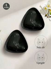 1 Pair Of Double-Sided Self-Adhesive Breast Pads, Breast Pad Sticky Pads, Backless Reusable Breast Pads, Bra Bikini Invisible Thick Breast Pads Waterproof Swimming - Multicolor - View 19