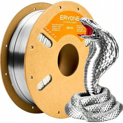 Silk PLA Filament 3D Printer, 1.75mm+ 0.03mm, 1kg 2.1LBSSpool, Silk Green