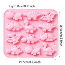 Silicone Dinosaur Mold, Dinosaur Chicken Nugget Mold, Dinosaur Ice Pop Mold, Chocolate Candy Making Mold - Multicolor - View 8