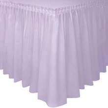 Falda de mesa de plástico, verde manzana, 4.27 m, , 1(Lavanda) - Multicolor - Ver 2