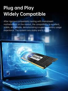 32GB DDR4 Laptop Memory Kit (2x16GB) | 3200MHz (3200MHz Or 2666MHz) CL22 1.2V SODIMM 260-Pin, Compatible With Intel Core And AMD Ryzen Processors, Upgradable Laptop Memory (XMP Not Supported) - Black - View 5