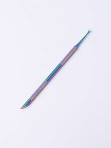 1 Stück/2 Stücke Doppelendiger Nagelhautschiebestab, abgewinkelter Nagelreiniger zum Entfernen von Schmutz & Hornhaut, geeignet für Maniküre