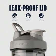 BlenderBottle Shaker Bottle Pro Series Perfect For Protein Shakes And Pre Workout, 24-Ounce,  Grey,24Ounces,Grey - 煙灰色 - 查看 3