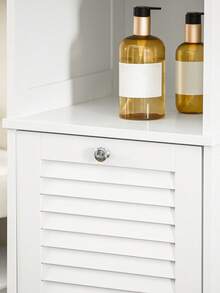 SoBuy Bathroom Cabinet Tall Cabinet With Laundry Basket Narrow Bathroom Cabinet With Shelf, Bathroom Furniture For Small Bathrooms, Laundry Cabinet Standing Bathroom Cabinet White 40x170x38 Cm BZR124-W - White - View 7