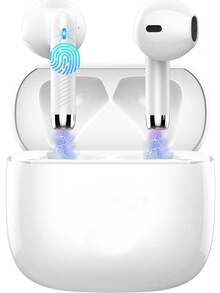 ZZLOVE Pods (4rd Generation)Wireless Earbuds Active Noise Cancellation(-36db)In-Ear Earphones With Charging Case 30H Playtime Waterproof Headphones For Android IOS Laptops Apple, Gifts For Family, Friends,Birthday,Holiday,Wireless Earphone Mini Earbuds,Air - 白色(4rd.) - 查看 1