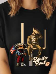 Benito Bowl Shirt, Puerto Rico Coqui Frog Tee, Football Fan Gift, Bunny SuperBowl Sweatshirt, Super - màu đen - Xem 1