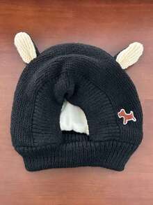 1pc Dog Knitted Hat, Noise Reduction Knitted Dog Hat, Warm Winter Hat For Dogs And Cats, Suitable For Medium To Large Pets, Winter Dog Warm Hat Quiet Dog Ears, Soft And Stretchy Polyester Spandex Blend, Noise Reduction And Comfortable Fit - Multicolor - View 10