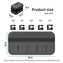 Magnetic Cable Management, Silicone Cable Clamp, Desktop Multi-Purpose Wire Holder, 5 Clips For USB C Micro - Multicolor - View 5