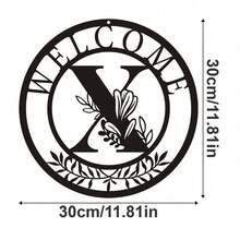 HELLOYOUNG 1件金属牌匾装饰，经典字母设计金属墙饰，墙面悬挂装饰，创意镂空剪影艺术，室内家居装饰，花园墙面装饰，金属工艺品，节日礼物，家居装饰，房间装饰，墙面装饰，生日毕业礼物 - 黑色 - 查看 29
