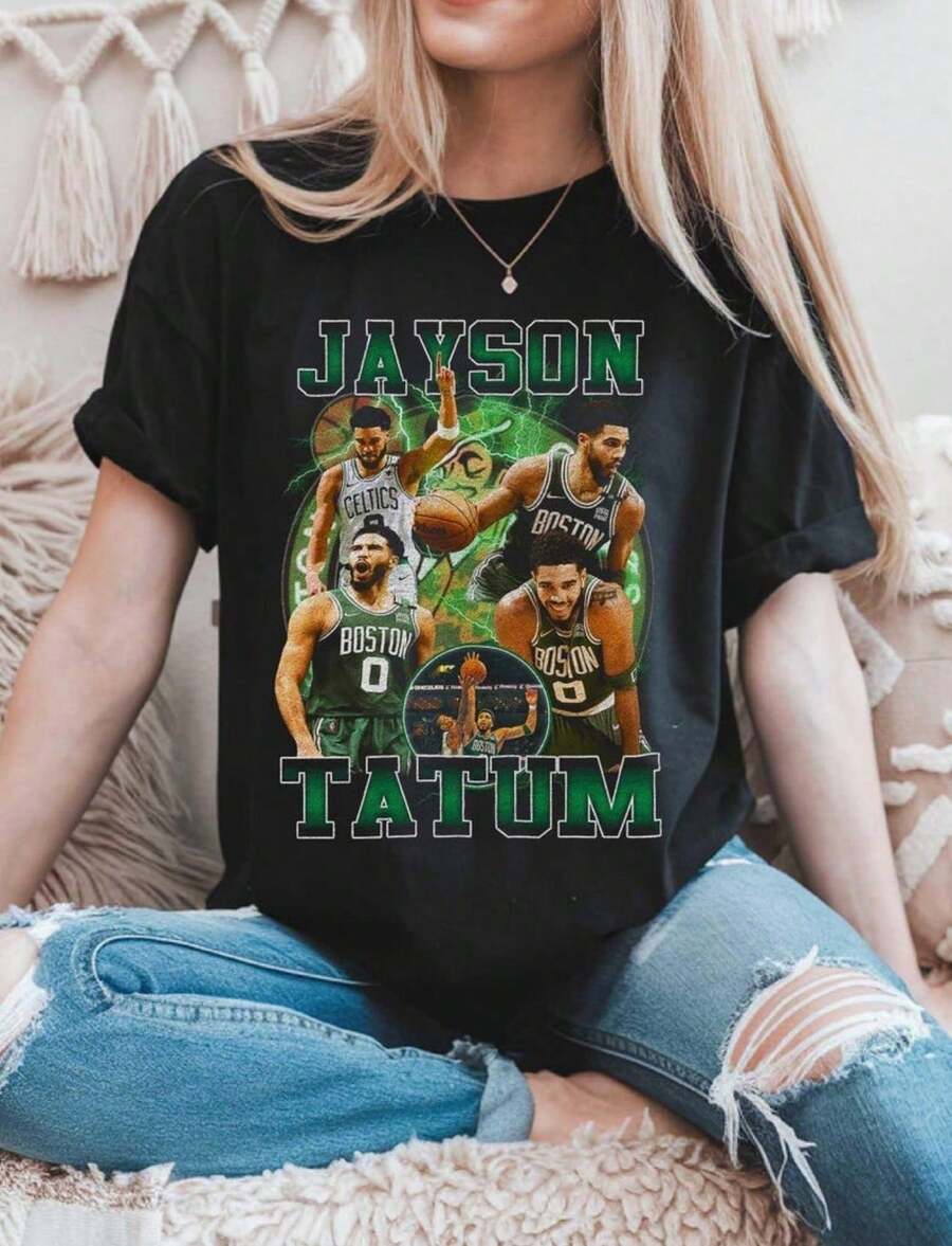 Ja Yson Ta Tum Celtics Basketball Hoops T-Shirt Sports Fan Gear, Legend Celtics Baller T-Shirt, Basket - màu đen - Xem 1