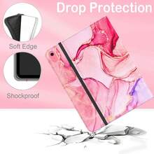 Case For IPad (A16) 11th Generation 11 Inch 2025, IPad 10th Generation Case 10.9 Inch 2022 Kickstand Auto Sleep Cover With Pencil Holder & Pocket, Marble Pink,MarblePink - 大理石粉紅色 - 查看 4