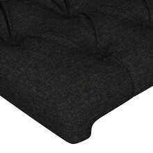 vidaXL Kopfteil Mit Ohren, Schwarz, 93x23x78/88 Cm, Stoff - Black - View 5