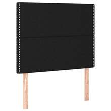 vidaXL Letto a molle con materasso e LED, nero, 100x200 cm, tessuto - nero - Visualizzare 7
