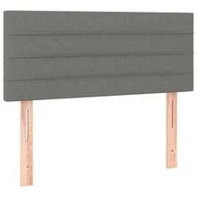 vidaXL Boxspringbett Mit Matratze, Dunkelgrau, 120x190 Cm, Stoff - Grey - View 7