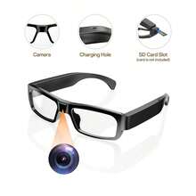 1080P HD Loop Video Glasses Camera - Portable Action Camera For Motorcycling And Outdoor Activities, Featuring Hybrid Image Stabilization And Autofocus, Built-In Lithium Polymer Battery, Hands-Free Shooting, Lightweight Design, Rugged Durability, And Designed For Content Creators. - 黑色 - 查看 7