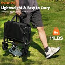Xe đẩy gấp gọn chịu lực nặng, tải trọng 600 lbs, xe đẩy ngoài trời di động có bánh xe địa hình, túi bên hông và không gian lưu trữ lớn - Lý tưởng cho cắm trại, làm vườn, thể thao và mua sắm, xe đẩy ngoài trời & dã ngoại - Nhiều màu - Xem 2
