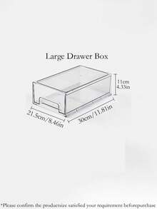 1pc Drawer Style Face Mask Storage Box, Transparent Dust-Proof Desktop Storage Box, Large Capacity Acrylic Cosmetic Storage Box, Vanity Desktop Storage Box, Bathroom Desktop Organizer Rack, Stackable Sunflower Design, Thick Transparent PET Material, Multi-Functional Accessory, Face Mask, Lipstick Storage Box, Student Stationery Storage Box - Transparent - View 11